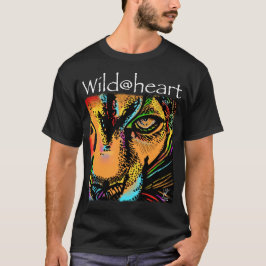 Camiseta Wild@heart, león, animales arco iris