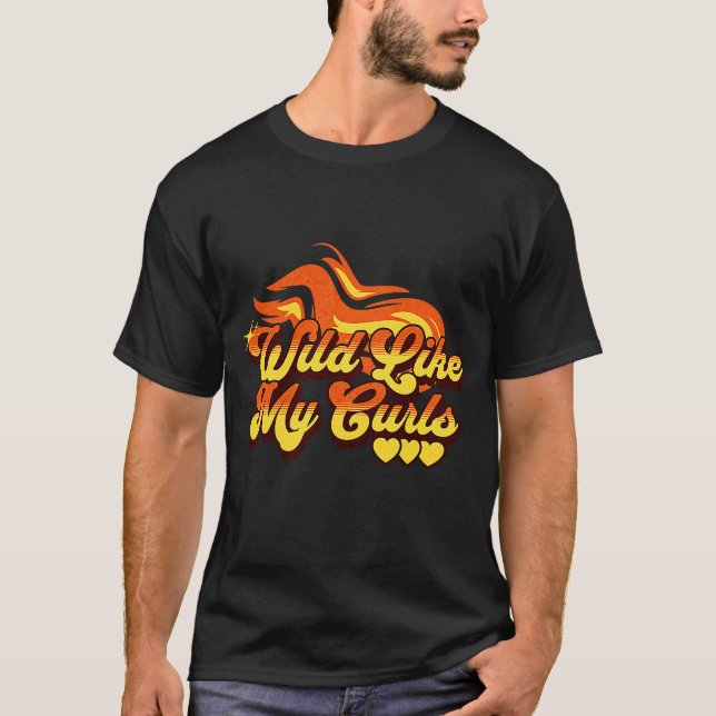 Camiseta Wild Like My Curls Curly Hair Red 1 (Anverso)