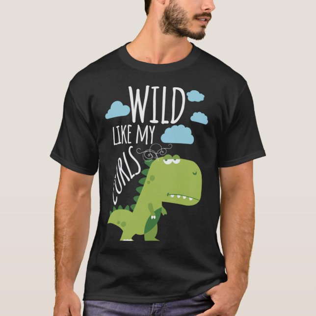 Camiseta Wild Like My Curls Toddler Cute Dinosaurs Curly Ha (Anverso)