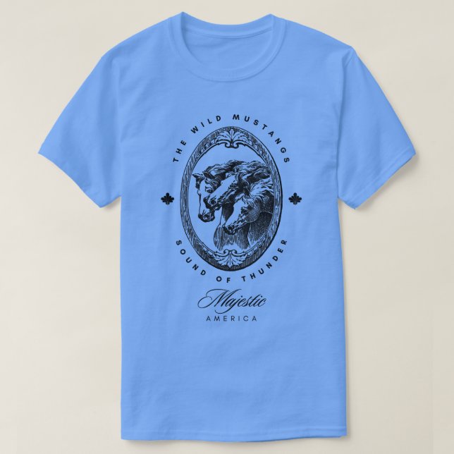 Camiseta Wild Mustangs Horse Lover (Diseño del anverso)