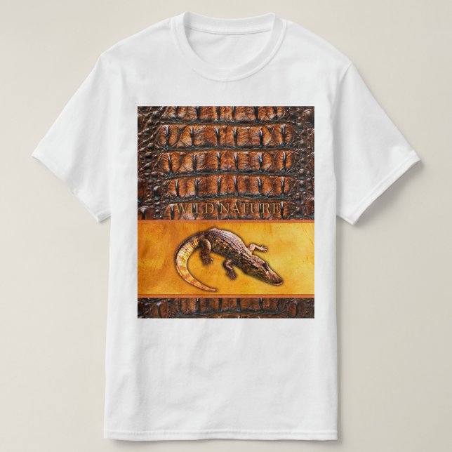 Camiseta WILD NATURE - Colección de diseño CROCODILE-DILE-D (Diseño del anverso)