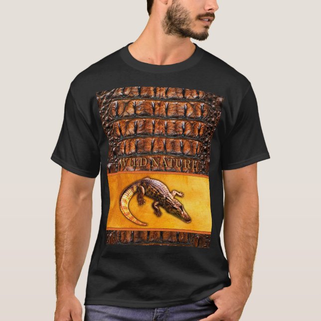 Camiseta WILD NATURE - Colección de diseño CROCODILE-DILE-D (Anverso)