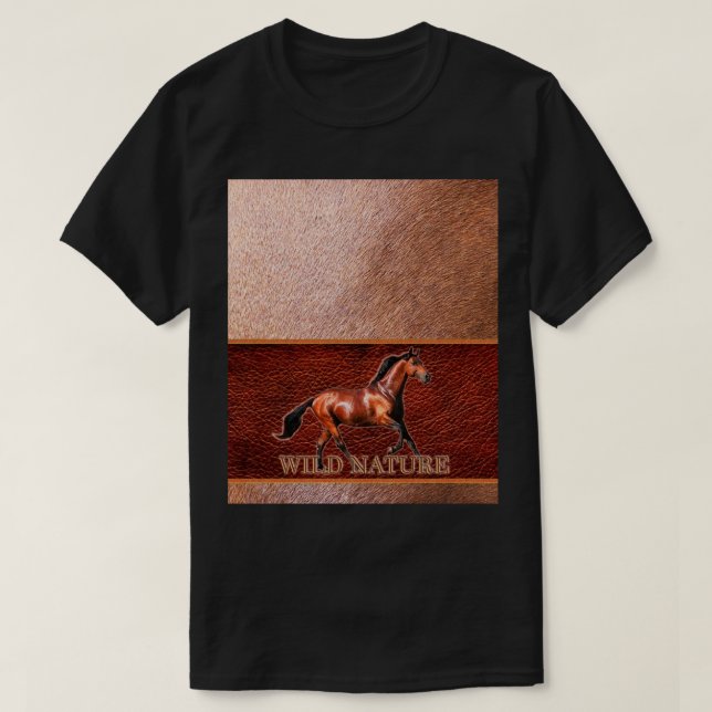 Camiseta WILD NATURE - colección de diseño HORSE (Diseño del anverso)
