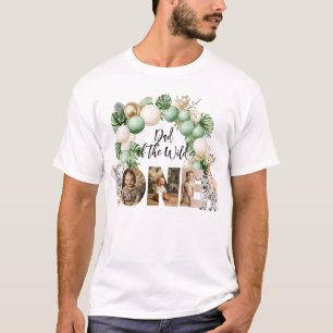 Camiseta Wild One Birthday Safari Animal Photo Dad