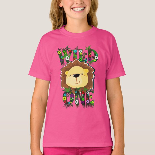 Camiseta WILD ONE Cute Lion Ilustracion (Anverso)