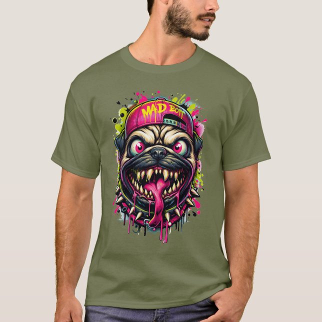 Camiseta Wild Personalizado Pug (Anverso)