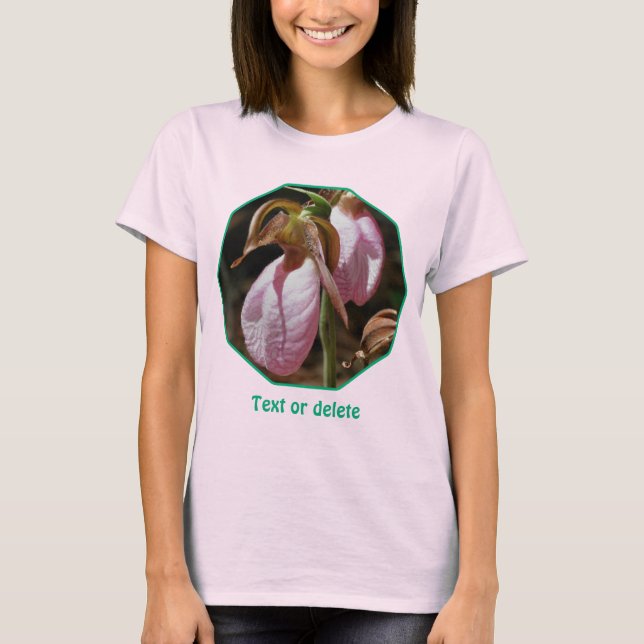 Camiseta Wild Pink Lady Slipper Orchid Pair Personalized (Anverso)