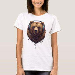 Camiseta Wild Resonance – Abstract Bear with Headphones