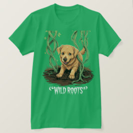 Camiseta Wild Roots – Spooky Golden Retriever Garden Design