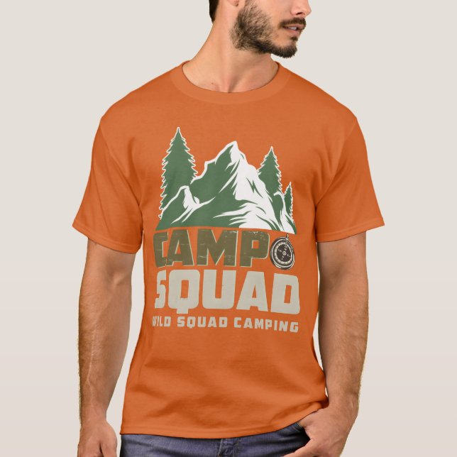 Camiseta WILD SQUAD CAMPING retro (Anverso)
