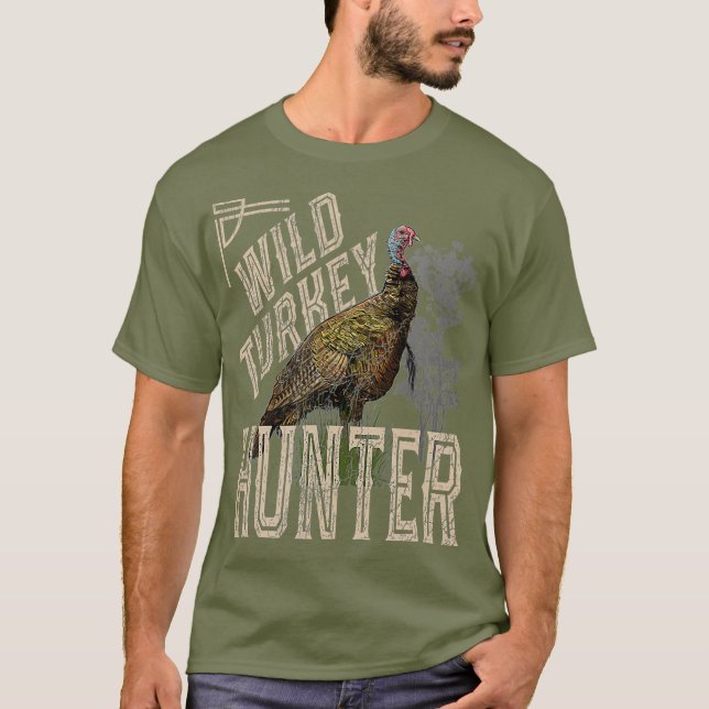 Camiseta Wild Turkey Hunter Vintage Look (Anverso)
