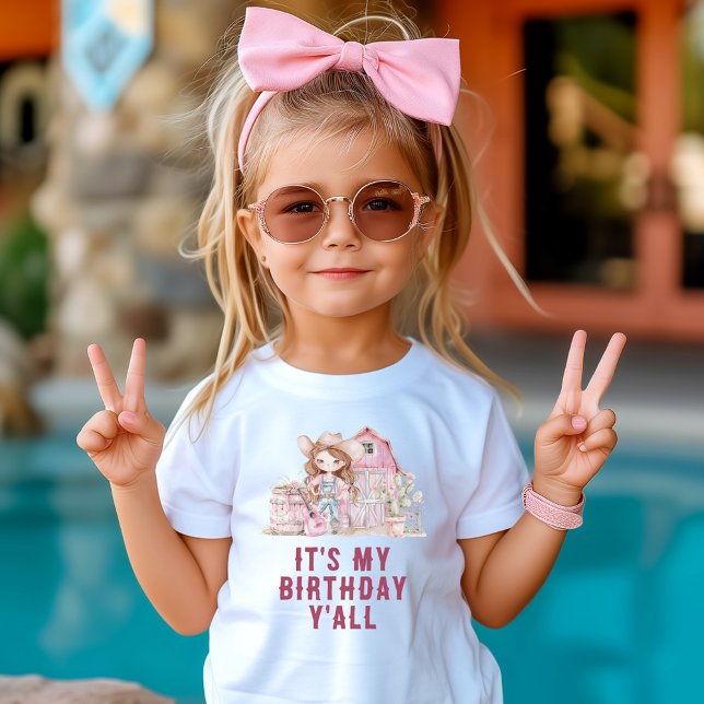 Camiseta Wild West Cowgirl Es mi cumpleaños (Subido por el creador)
