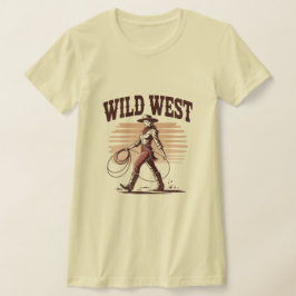 Camiseta Wild West Cowgirl – Retro