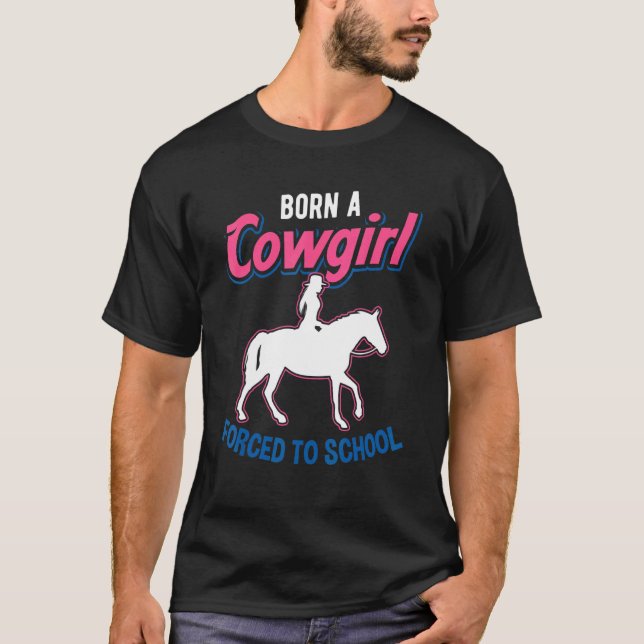 Camiseta Wild West Rodeo Bull Riding Cowgirl (Anverso)