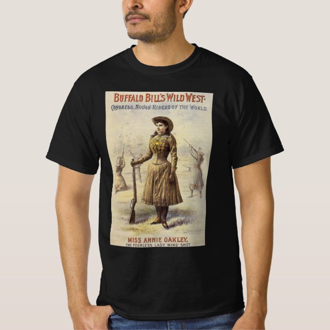 Camiseta Wild West Show de Buffalo Bill con Annie Oakley (Anverso)