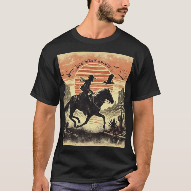 Camiseta Wild West Spirit: Aventura de Cowboy (Anverso)