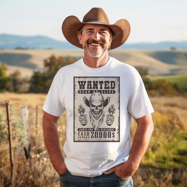 Camiseta Wild West Wanted Poster (Subido por el creador)