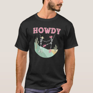 Camiseta Wild West Western Dancing Skeletons Rodeo Yehaw C