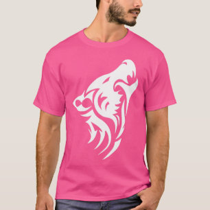 Camiseta Wild Wolf Howling White Wolf Face