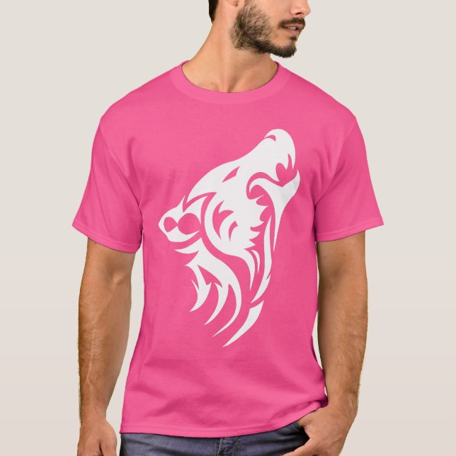 Camiseta Wild Wolf Howling White Wolf Face (Anverso)