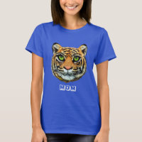 Camiseta Wild Young Tiger Face & Calligraphy
