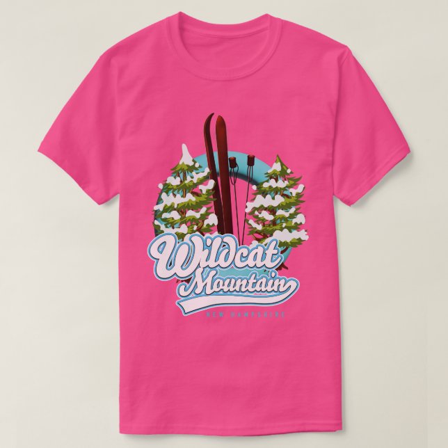 Camiseta Wildcat Mountain new hampshire retro ski (Diseño del anverso)