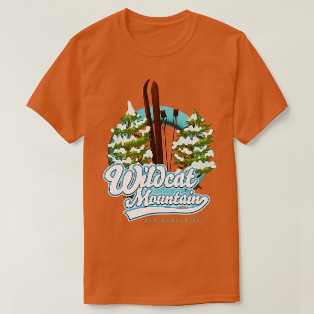 Camiseta Wildcat Mountain new hampshire retro ski (Diseño del anverso)