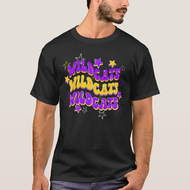 Camiseta Wildcats Wildcat School Spirit Spirit Wear Purple  (Anverso)