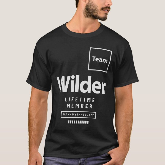Camiseta Wilder Team Lifetime Member Funny Name Wilder (Anverso)