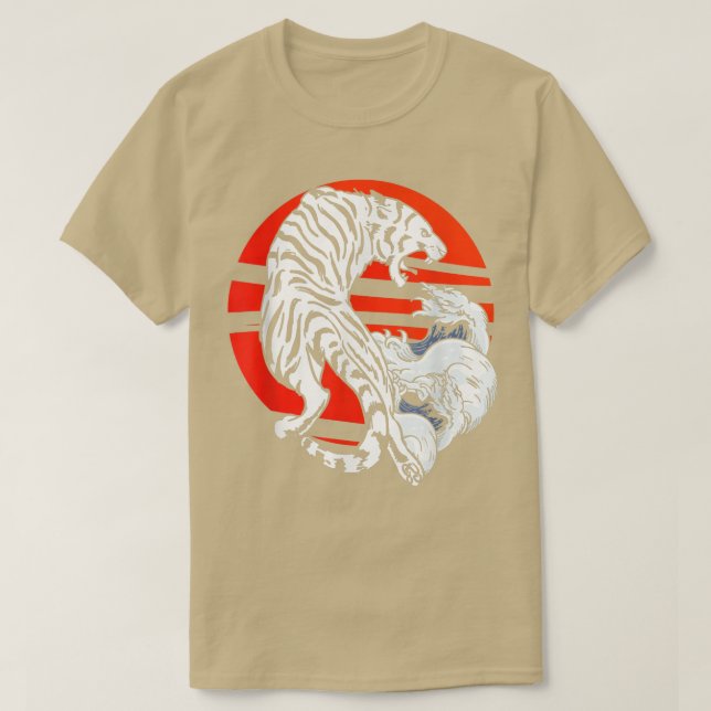 Camiseta Wilderne salvaje depredador de ola de arte japonés (Diseño del anverso)