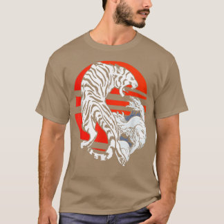 Camiseta Wilderne salvaje depredador de ola de arte japonés