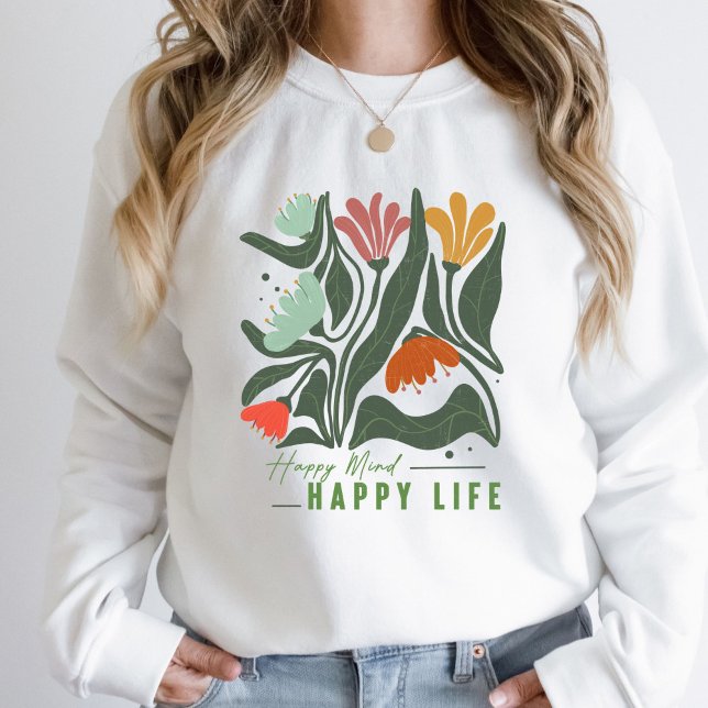 Camiseta Wildflower Happy Mind Happy Life (Subido por el creador)