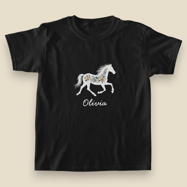 Camiseta Wildflower Horse with Your Name Country Western (Subido por el creador)