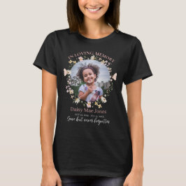 Camiseta Wildflower In Loving Memory Memorial Funeral Photo