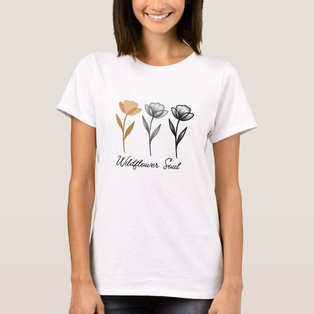 Camiseta Wildflower trendy Design (Anverso)
