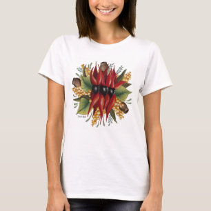 Camiseta Wildflowers australianos - guisante de desierto de