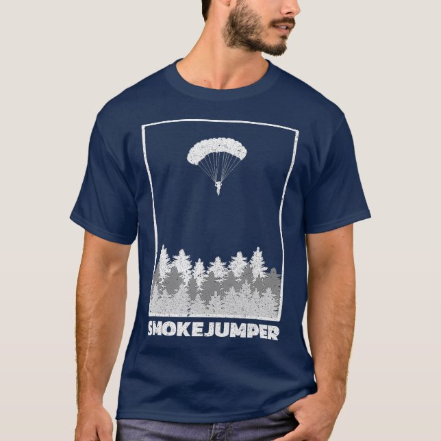 Camiseta Wildland Firefighter Smoke Jumper Retro (Anverso)