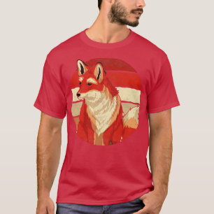 Camiseta Wildlife Animal Fox Lover Nature Retro Fox