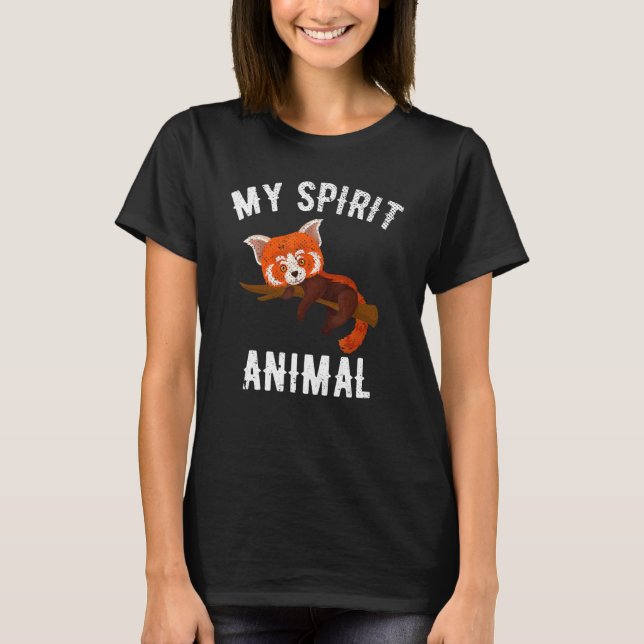 Camiseta Wildlife Forest Spirit Animal Panda rojo chino (Anverso)