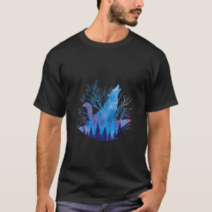 Camiseta Wildlife Werewolf Howl Womens Forest Animal Wolf