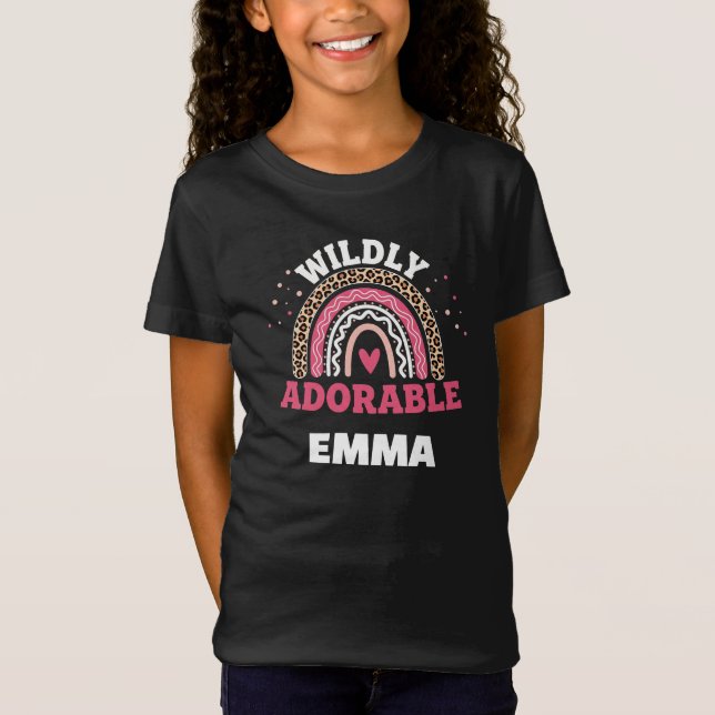 Camiseta "Wildly Adorable Personalized Girl Tee - Boho Rain (Anverso)