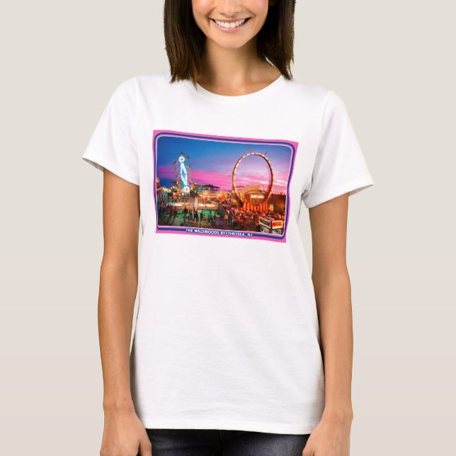 Camiseta Wildwood, NJ, el tirante de espagueti del colector (Anverso)
