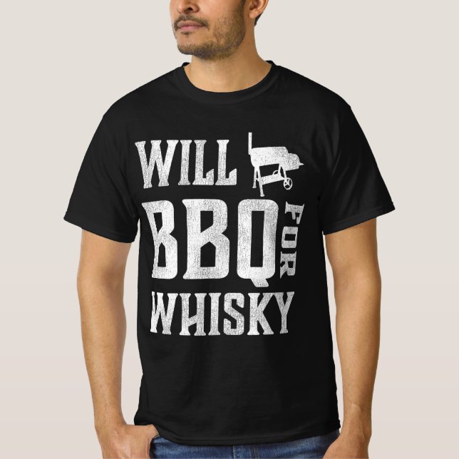 Camiseta Will BBQ para Whisky - Gracioso Offset Grillmaster (Anverso)