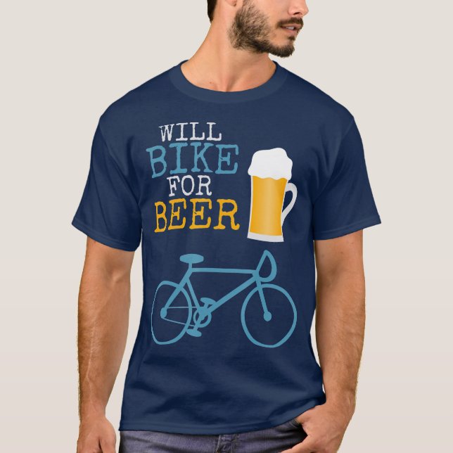 Camiseta Will Bicicleta Beer Bicicleta Stein (Anverso)