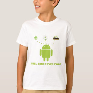 Camiseta Will Code For Food (Android Software Developer)