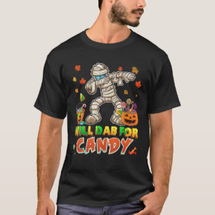 Camiseta Will Dab Por Candy Dabbing Mummy Halloween Scary P