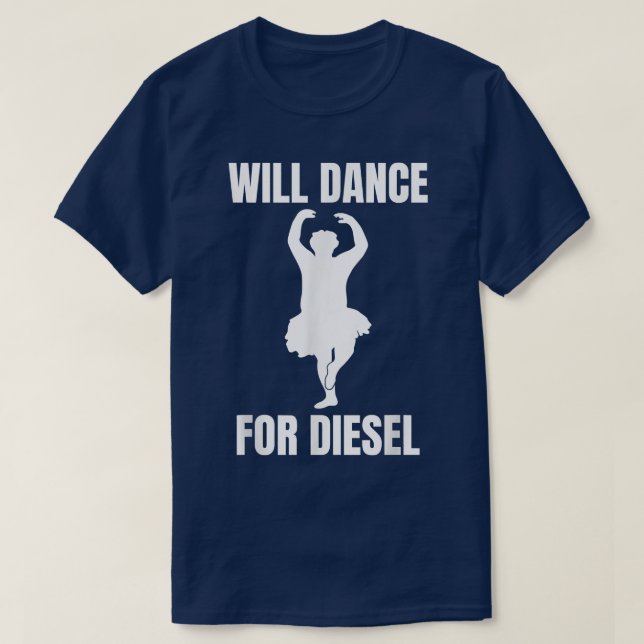 Camiseta Will Dance para Diesel Funny Fat Guy Ballerina Inf (Diseño del anverso)