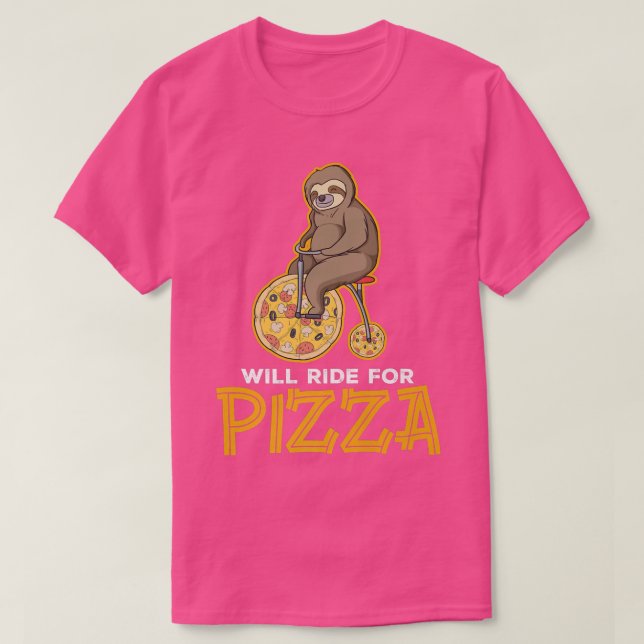 Camiseta Will Ride Por Pizza  (Diseño del anverso)