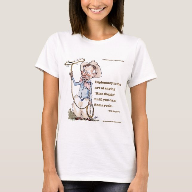 Camiseta Will Rogers y cita Mujeres (Anverso)