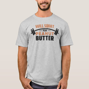 Camiseta Will Squat Para La Fitness De La Mantequilla De Ma